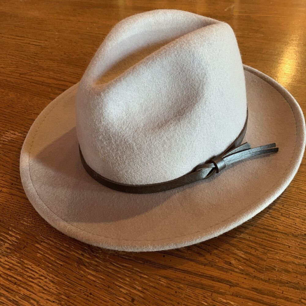 David & Young 100% Wool Felt Fedora Hat Hand Blocked Western Cowgirl Yellowstone